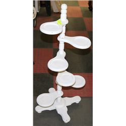 WHITE 6 TIER WOODEN CUP HOLDER