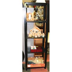 5-TIER BLACK WOOD DISPLAY STAND