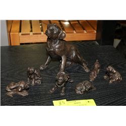 VINTAGE MADE IN ENGLAND DOG ORNAMENTS.