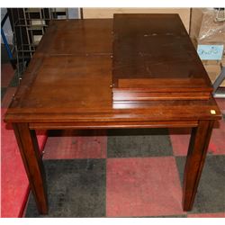 WOOD TABLE WITH LEAF, 48"X38"X30"H