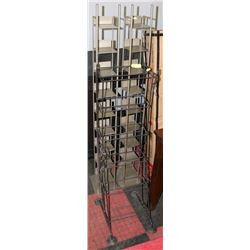 GROUP OF 3 METAL STORAGE RACKS