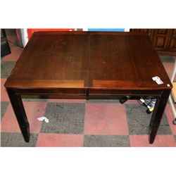 WOODEN KITCHEN TABLE WITH FOLD OUT INTERNAL LEAF