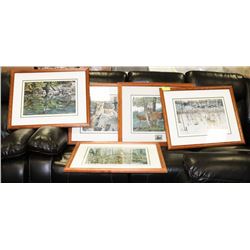 SET OF 5 RANKIN SIGNED AND NUMBERED PRINTS