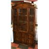 Image 1 : WOOD AND GLASS CHINA CABINET