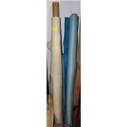2 PARTIAL ROLLS OF VINYL AND FELT.