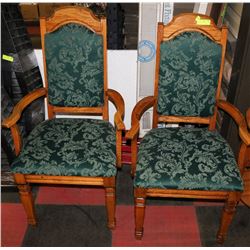 2 OAK CAPTAIN CHAIRS.