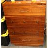 Image 1 : SOLID WOOD MEDIUM BROWN 4-DRAWER
