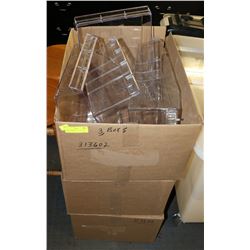 BOXES OF DISPLAY TRAYS -NEW WITH CLIPS AND