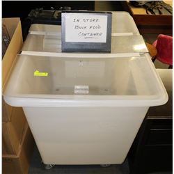 LARGE CONTAINER FOR BULK FOODS RUBBERIZED WITH LID