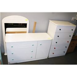 3-PC WHITE BEDROOM SET INCLUDES 5-