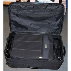 SET OF 3 BLACK JAGUAR SUIT CASES - 1 LARGE,