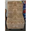 Image 1 : BEIGE ZEBRA PRINT OCCASSIONAL CHAIR