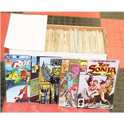 ON CHOICE: BOX OF ASSORTED COMIC BOOKS.