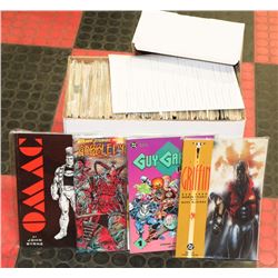 ON CHOICE:l BOX OF ASSORTED COMIC BOOKS.