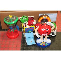 BOX OF M & M'S COLLECTIBLES DISPENSERS