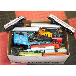 FULL BOX OF MULTIPLE COMPLETE VINTAGE TRAIN SETS