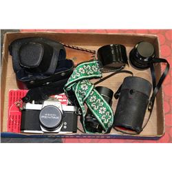 ASAHI PENTAX SP 1000 CAMERA INCL. 3 EXTRA LENSES