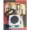 Image 1 : LOT OF LLOYDS 8 TRACK PLAYER AND BOX OF ASSORTED