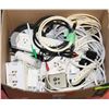 Image 1 : BOX OF EXTENSION CORDS AND MULTI PLUGS