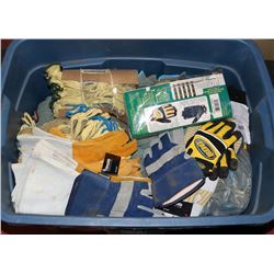 BOX OF APPROX 200 PAIRS OF ASSORTED WORK GLOVES
