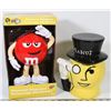 Image 1 : M&M CANDY DISPENSER & MR PEANUT COOKIE JAR.