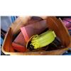 Image 2 : ORANGE TOTE OF TROUBLE LIGHTS, EXTENTION CORDS, AND ROAD FLARES