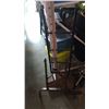 Image 1 : CONCRETE FINISHING TOOL AND PAIR FOLDING TABLE LEGS AND HOOK ON LADDER