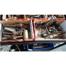 2 BOXES OF VINTAGE TOOLS