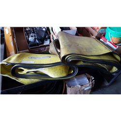 PAIR OF 12 INCH WIDE 24 FEET LONG 32000 POUND STRAPS