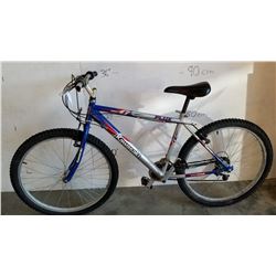 BLUE SILVER KAWASAKI BIKE