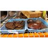 Image 1 : 2 TRAYS OF VINTAGE TAPE MEASURES AND MONKEY WRENCHES