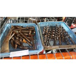 2 TRAYS OF VARIOUS DRILL BITS AND AUGERS