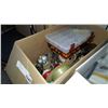 Image 1 : BOX OF FISHING REELS, LINE, AND ACCESSORIES