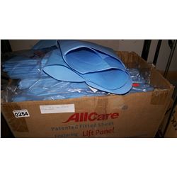 BOX OF NEW ALL CARE PATENTED FITTED SHEETS