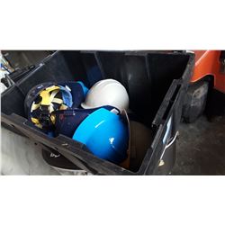 TOTE OF HARD HATS
