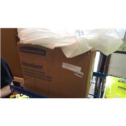 BOX OF NEW KLEENGUARD A45 LIQUID AND PARTICLE PROTECTION OVERALLS