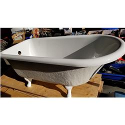 59 BY 28 INCH FOOTED TUB