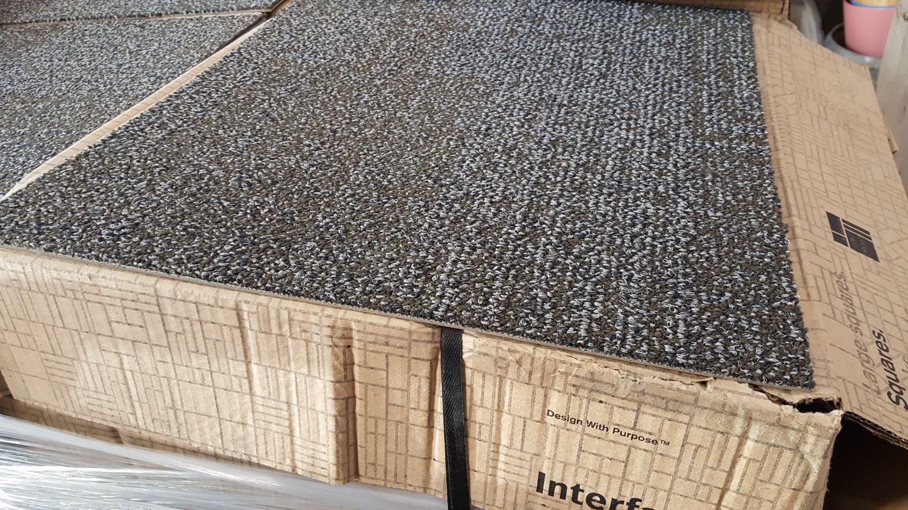 Box Of New 2x2 Ft High Traffic Carpet Tiles Box Of New 2x2 Ft High Traffic Carpet Tiles