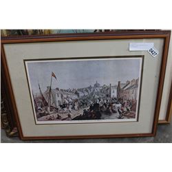 FRAMED PRINT PROCESSION OF HIGHLANDERS