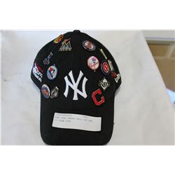 NEW YORK YANKEE BALL CAP AND 15 TEAM PINS