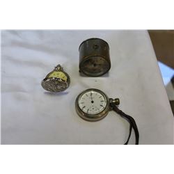 NEW HAVEN CLOCK 1904, ELGIN NATL WATCH CO, AND CHURCHILL POCKET WATCH