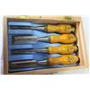 Image 2 : CASED SET SEARS SHEFFIELD STEEL WOOD CHISELS