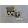 Image 1 : JADE CUFFLINK SET AND TWO MENS WATCHES