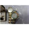 Image 2 : JADE CUFFLINK SET AND TWO MENS WATCHES