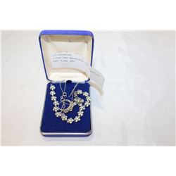 STERLING NECKLACE AND BRACELET AND RING SET