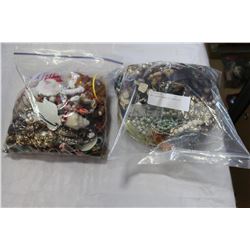 TWO LARGE BAGS OF JEWELLRY