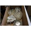 Image 2 : LOT OF CRYSTAL DISHES LIDDED BOWL AND CANDELABRA