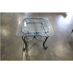 GLASS TOP END TABLE