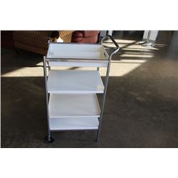 4 TIER WHITE AND METAL CART