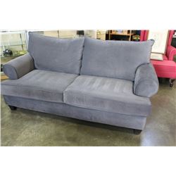 MODERN GREY PILLOWBACK SOFA "VELVET WIZARD GREY"